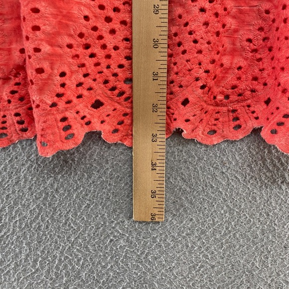 Parsley & Sage Top Womens 2X Lace Coral Pink Tunic Artsy Beachy Popover - Picture 5 of 12